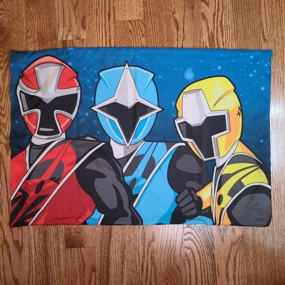 2017 Power Rangers Ninja Steel Twin Sheet Set 3 Pc Flat‎ Fitted Pillowcase